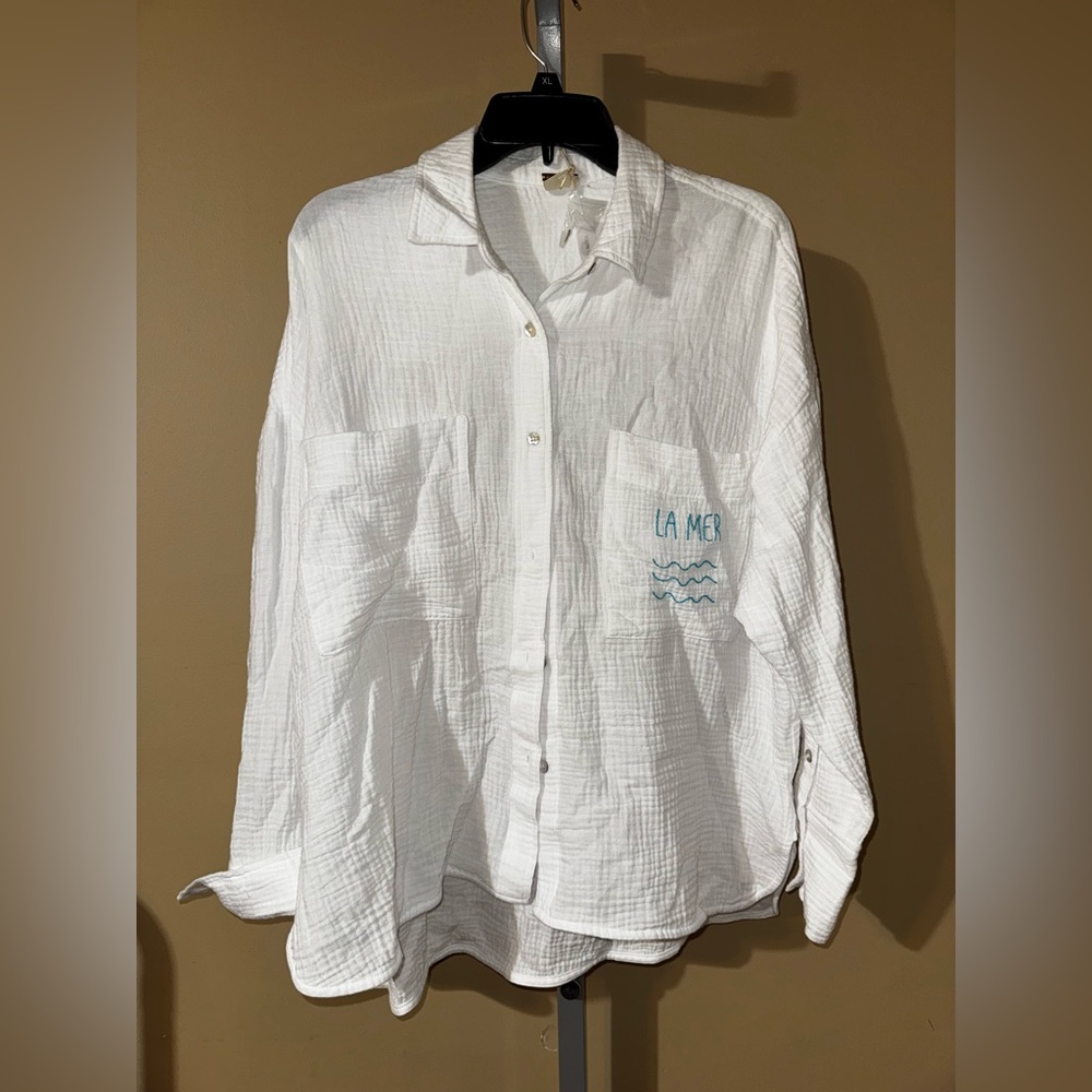 Magaschoni White 100% Organic Cotton Medium NWT